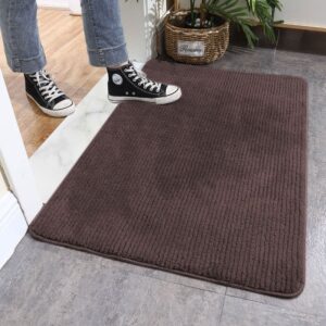 Indoor Doormat,Front Back Door Mat Rubber Backing Non Slip Door Mats Absorbent Resist Dirt Entrance Doormat Inside Floor Mats for Entryway Machine Washable Low-Profile (Navy Blue)