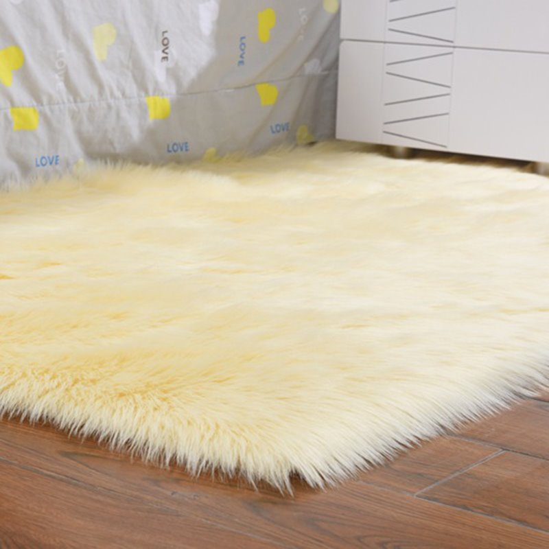 Soft Shaggy Faux Fur Sheepskin Rugs Non Slip Bedroom Mats Fluffy Soft Home Bedroom Rug - Image 8