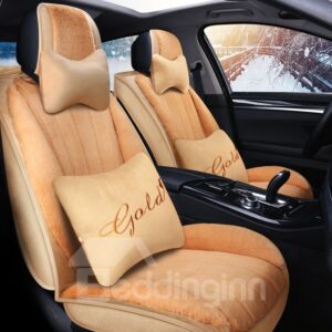 Warm Skin-friendly Feel Lambswool Winter Comfort Car Drivers Seat Covers