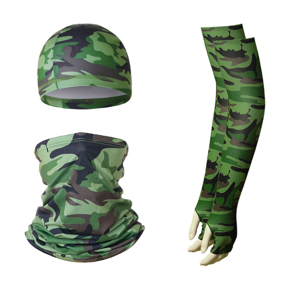 3pcs/Set Cooling Bandana & Arm Sleeve & Helmet Liner Cap For Men Women Motorcycle Cycling Outdoors Sports - Image 4