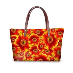 Waterproof 3D Dasiy Flower Printed Shoulder HandBags
