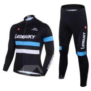 Men's Cycling Black Clothing Set Breathable Quick Dry Jersey Glitter