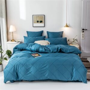 Modern 4-Piece Bedding Set 1 Duvet Cover 1 Flat Sheet 2 Pillowcases High-quality Polyester Twin Queen King Size