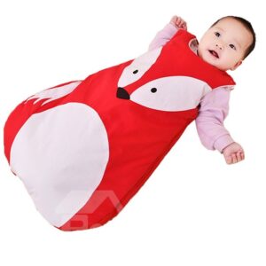 Cute Panda/Fox Shape Anti-Kicking Velvet Baby Sleeping Bag