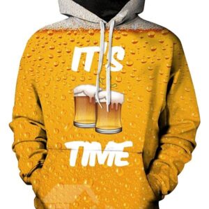 Long Sleeve Beer Pattern 3D Painted Hoodie