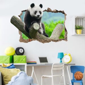 3D Panda Self Adhesive Vinyl Sticker Removable Wall Stickers Decal Kids bedroom Home Decor