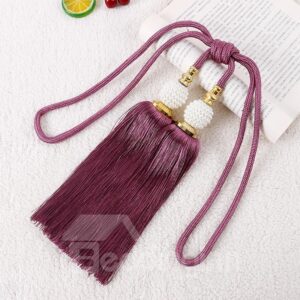 1 Pair Paired Lantern Hanging Ball Tassels Curtains Tieback