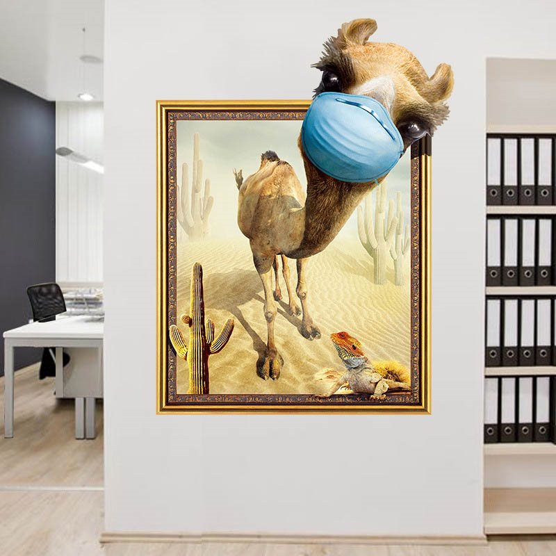 Camel 3 D Cartoon Creative Wall Stickers Wall Decorations for Bedroom