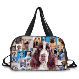 Dog Print Nylon Large Capacity Outdoor Shoulder 3D Travel Bags