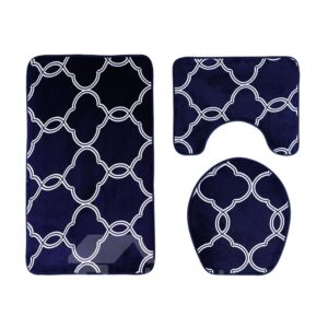 Geometric Symmetrical Pattern 3-Piece Toilet Seat Cover