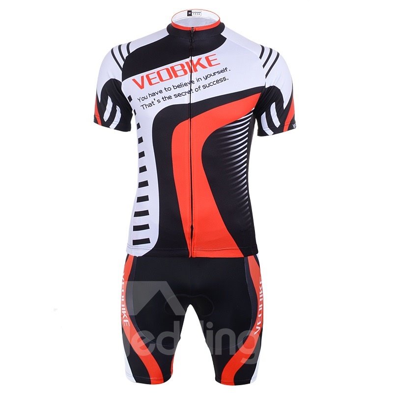 Men's Cycling Red Block Clothing Set Breathable Quick Dry Jersey Glitter - Image 3