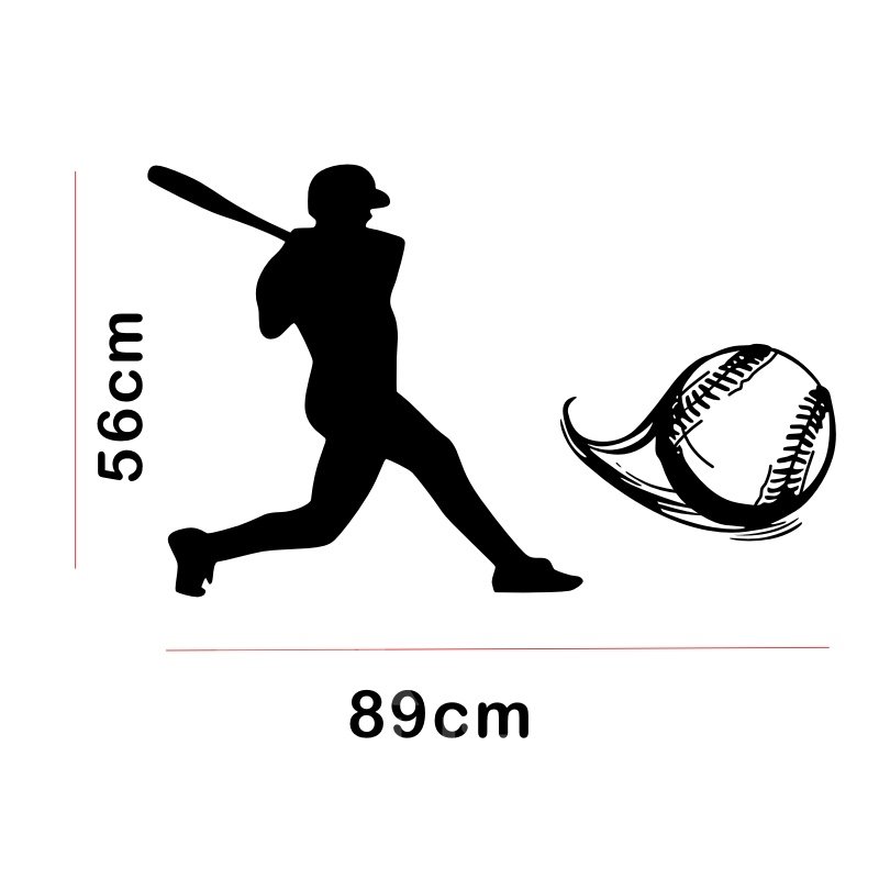 PVC Removable Baseball Sports Wall Stickers