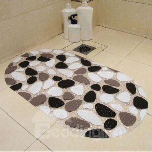Unique Cobblestone Pattern PVC Skidproof Bath Rug