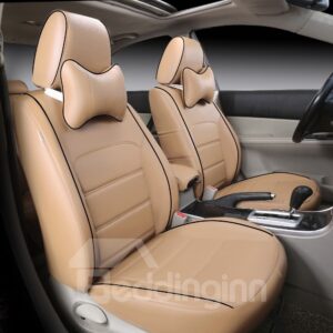 Luxury Color Block Simple Style PVC Leather Custom Car Seat Cover