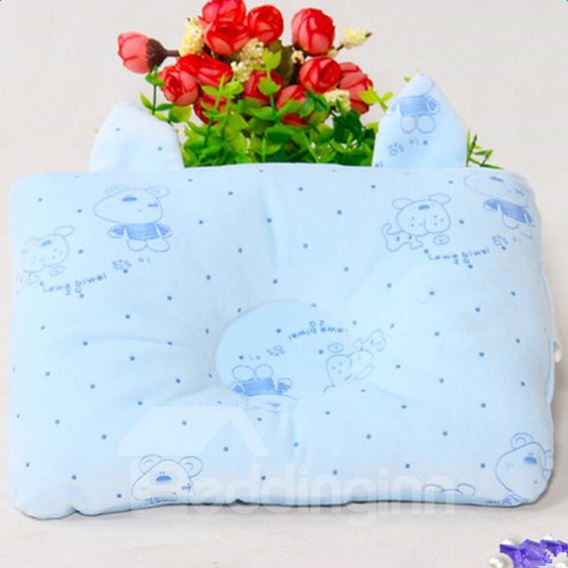 Softy Simple Design Three Colors Option Prevent Flat Head Baby Pillow - Image 2