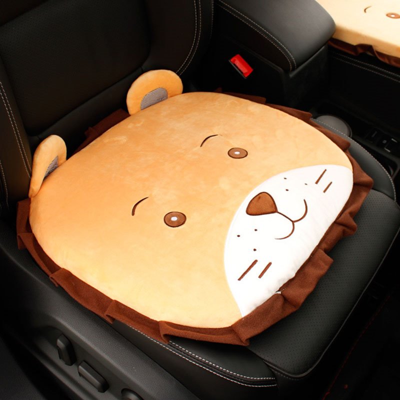 Plush Cartoon Car Cushion Thickened Bottom Anti-Skid Cute Bunny Bear Car Cushion - Image 3