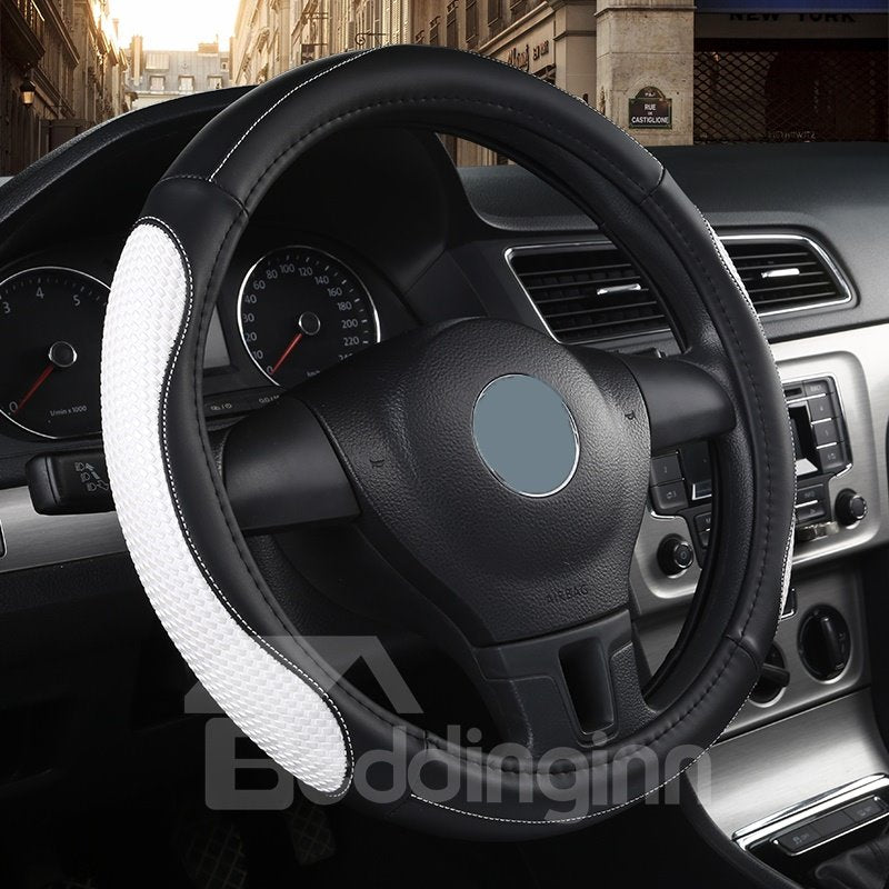 Anti-skid Wear-resistant Dirt-resistant Durable And Breathable Not Hurt Hands Sport Style Color Block PVC Steering Wheel Cover