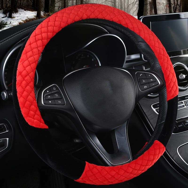 Car Winter Steering Wheel Cover Four Seasons Plush Handle Cover - Image 2