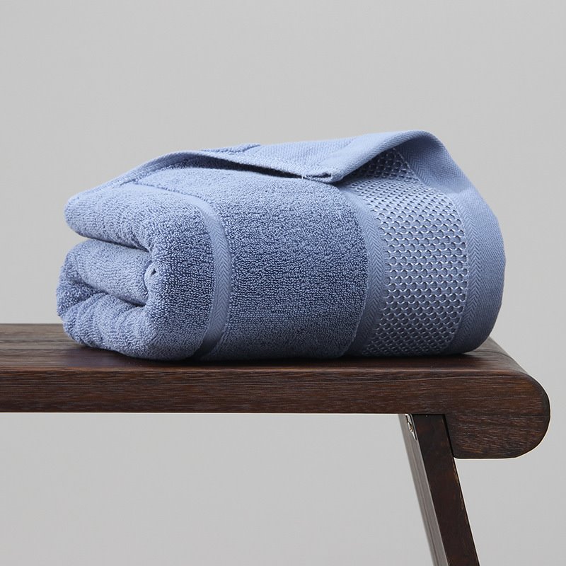 Cotton Thick Rectangular Plain Towel Simple Style Highly Absorbent Soft Large Bath Towel for Men and Women 28*55inch - Image 2