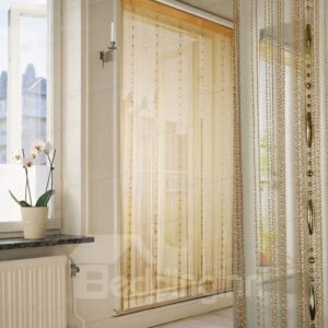 Champagne Tassel String Sheer Curtain Room Divider