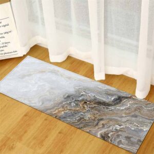 Colorful Marble Kitchen Runner Rug for Floor PVC Leather Waterproof Comfort Mat Cushioned Anti Fatigue Kitchen Rug Oil Proof Non Skid Standing Mat Kitchen D¨¦cor