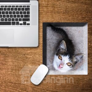 3D Little Cat Pattern Removable Mouse Pad Desk Stickers