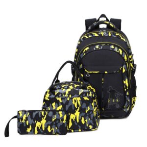 Fashion School Bag Backpack with Florescent Mark 3 Sets
