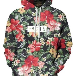 Pretty Long Sleeve Floral Pattern 3D Painted Hoodie