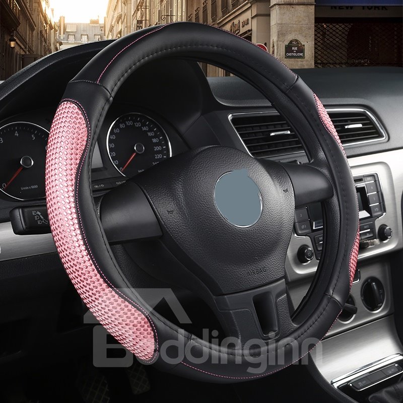 Anti-skid Wear-resistant Dirt-resistant Durable And Breathable Not Hurt Hands Sport Style Color Block PVC Steering Wheel Cover - Image 5