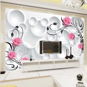 Gorgeous European Pattern Design Waterproof Splicing 3D Wall Murals PVC