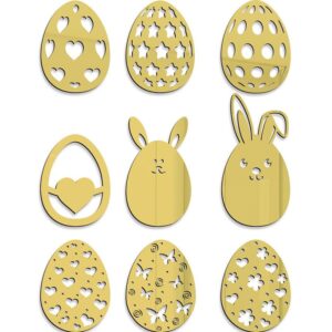 3D Easter Egg Rabbit Acrylic Wall Stickers Removable Self-adhesive DIY Wall Decorations