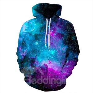 Mens Womens Cool Star Hoodie Pullover Sweatshirts Hooded Long Sleeve Shirts with Drawstring Pockets
