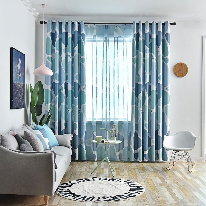 Modern Nordic Style Color Block Blackout Curtains for Living Room Bedroom No Pilling No Fading No off-lining Machine Wash Accepted - Image 44