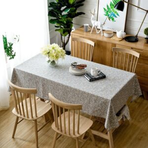 Pastoral Style Rectangle Floral Pastoral Cotton Tablecloth