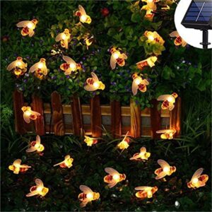 Solar String Lights 10 LED Outdoor Waterproof Simulation Honey Bees Decor for Garden Xmas Decorations Warm White