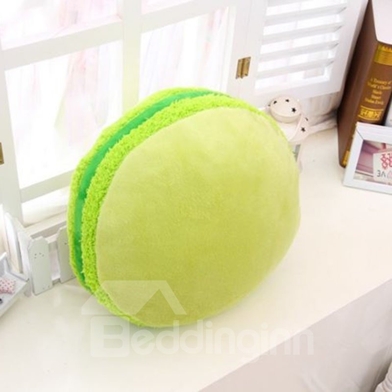 Sweet French Macaroon Design Plush Round Throw Pillow
