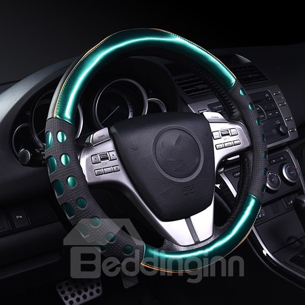Bright Leatherette And Slip Resistance Gel Steering Wheel Cover Anti-skid Wear-resistant Dirt-resistant Durable And Breathable Not Hurt Hands Suitable for Most Round Steering Wheels - Image 2