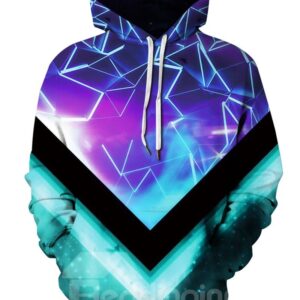 Vibrant Color Loose Model Pullover Unisex Casual Style 3D Painted Hoodie