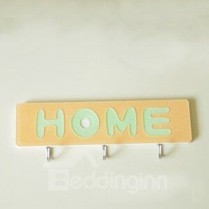 Sweet Home Pattern Acrylic Solid Glue Bathroom Hooks
