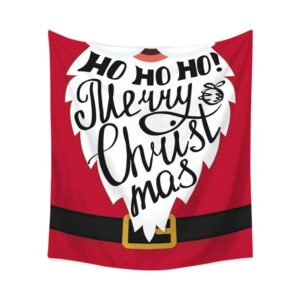 Merry Christmas Santa Pattern Tapestry Wall Hanging Happy New Year Wall Wall Art Decoration for Bedroom Living Room Dorm
