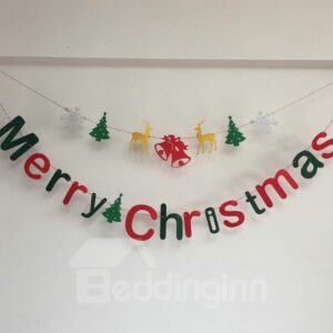 Christmas Letters Nonwovens String Flag Banner