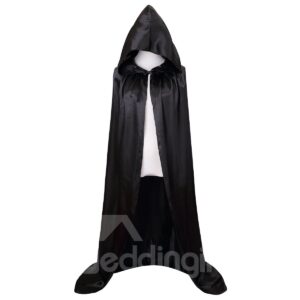 Adult Women's Satin Cloak Cape Black/Purple