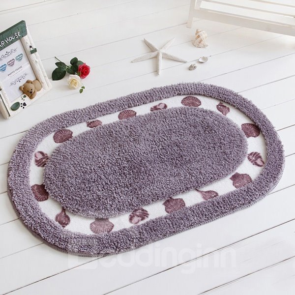 Modern Home Decor Concise Shell Printing Soft Bath Rug - Image 4