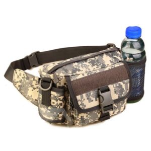 Multifunction Waterproof Lightweight Daybag with Bottle Holder Outdoor Running Hiking Waist Bag