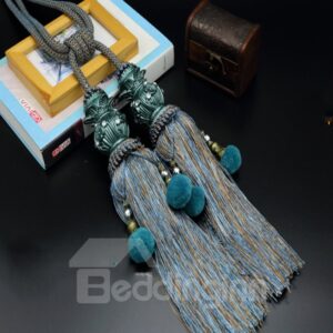 Curtain Tiebacks Braided Rope Rayon Holdbacks 1 Pair Tassel