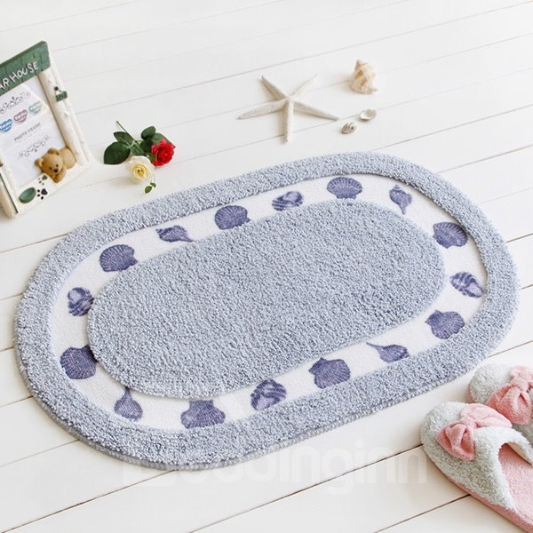 Modern Home Decor Concise Shell Printing Soft Bath Rug - Image 5