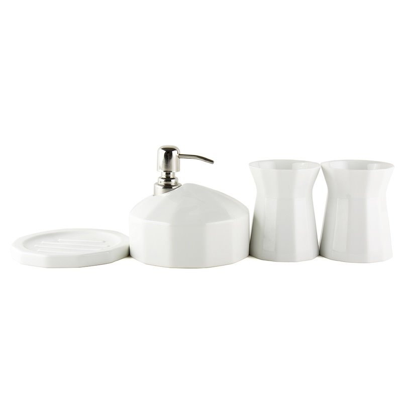 Originality Glaze Ceramics 4-Pieces Bathroom Accessories