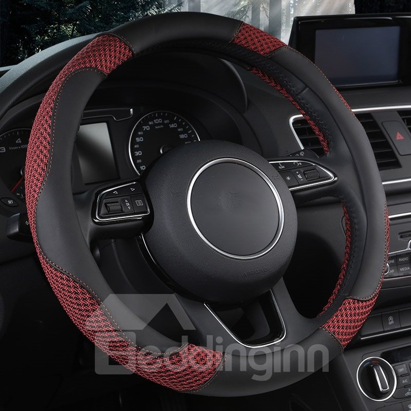 Sports Style Multi-Colored Embossing Pattern Anti-Slip Durable Breathable & Odor Free Steering Wheel Cover - Image 5