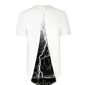 Lightning Over the City Pattern Back Of Clothe 3D Painted T-Shirt