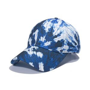 Tie-Dye Print Casual Baseball Cap Unisex Adjustable Casual Snapback Summer UV Protection Hip Hop Hat